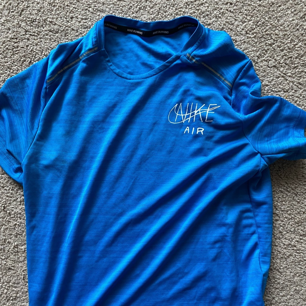 Blue Nike Air running T Size Medium